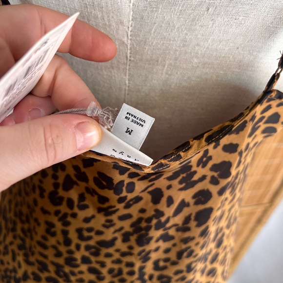 Leopard Animal Print Satin Midi Slip Dress Mob Wife Glam Party Medium - Picture 2 of 6